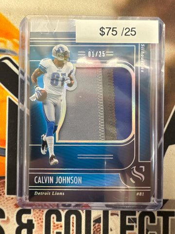 2025 Panini Silhouette NFL Calvin Johnson Jumbo Patch /25