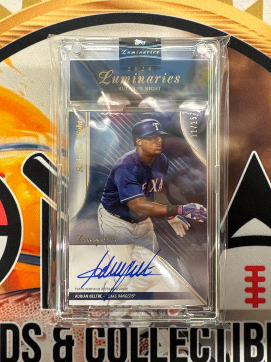 2024 Topps Luminaries MLB Adrian Beltre Rule The Night Autograph /25
