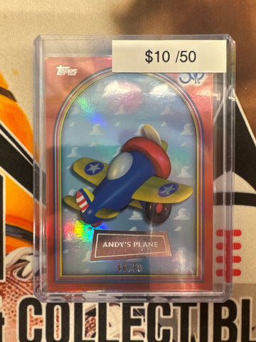 2025 Topps Toy Story 30th Anniversary Andy’s Plane Rose Gold Refractor /50