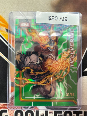 2026 Topps Chrome Marvel Hellverine Storm’s Lightning Green Refractor /99