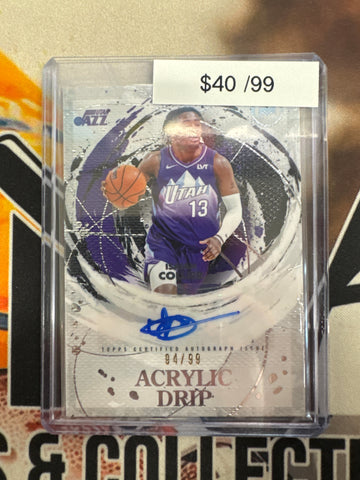 2026 Topps Motif Basketball Isaiah Collier Acrylic Drip Autograph Refractor /99