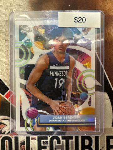 2026 Topps Chrome Cosmic NBA Joan Beringer Rookie White Refractor