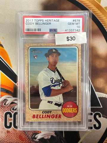 2017 Topps Heritage MLB Cody Bellinger Rookie PSA 10