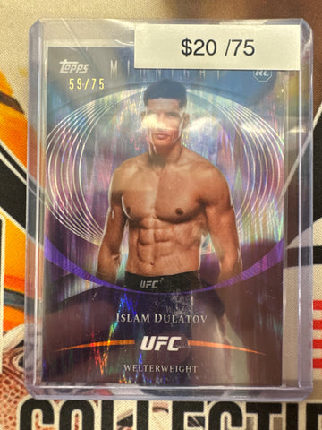 2026 Topps Midnight UFC Islam Dulatov Rookie Purple Shimmer Refractor /75