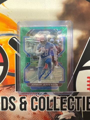 2021 Panini Prizm NFL Jermar Jefferson Rookie Green Scope Autograph /75