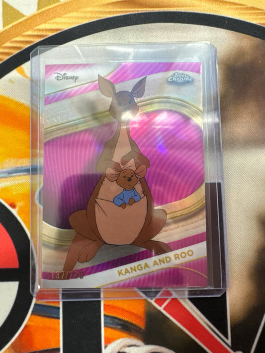2025 Topps Chrome Disney Kanga And Roo Pink Refractor /250