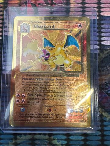 Pokémon Celebrations Gold Metal Charizard Card 4/102