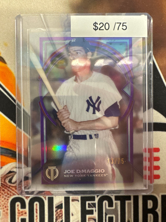 2026 Topps Tribute MLB Joe DiMaggio Purple Refractor /75
