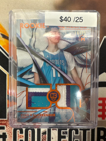 2026 Topps Motif Basketball Ryan Kalkbrenner Rookie Dual Relic Orange Refractor /25
