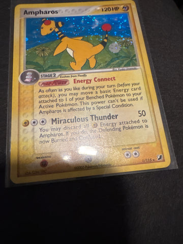 Pokémon Ampharos holo 1/115 Unseen Forces