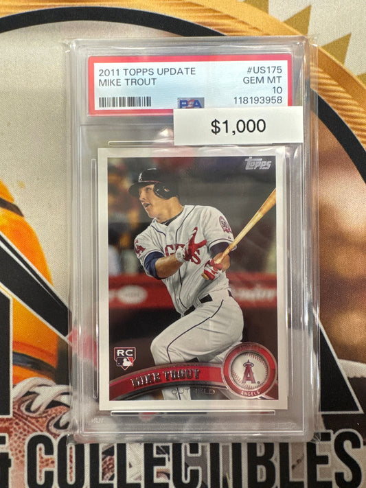 2011 Topps Update Series MLB Mike Trout Rookie PSA 10