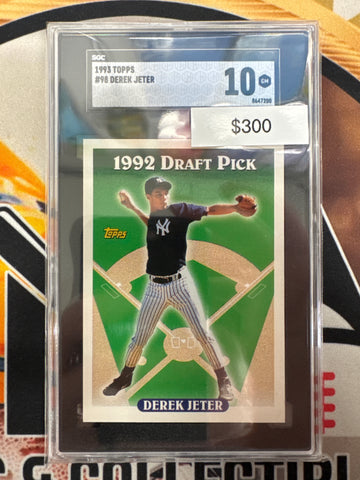 1993 Topps MLB Derek Jeter 1992 Draft Pick SGC 10