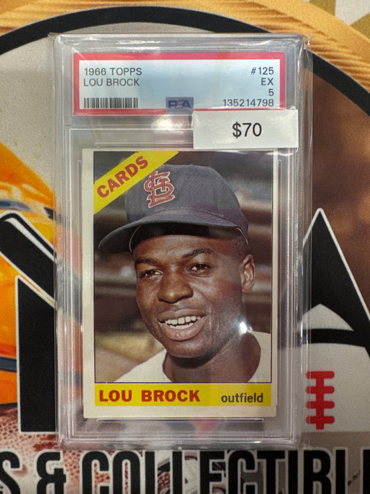 1966 Topps MLB Lou Brock PSA 5