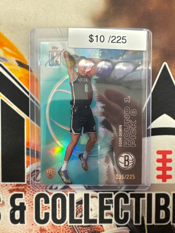 2026 Topps Signature Class NBA Egor Demin Rookie Chrome Aqua Refractor /225
