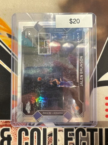 2026 Topps Chrome NBA Update Jalen Brunson Moment In Time Refractor