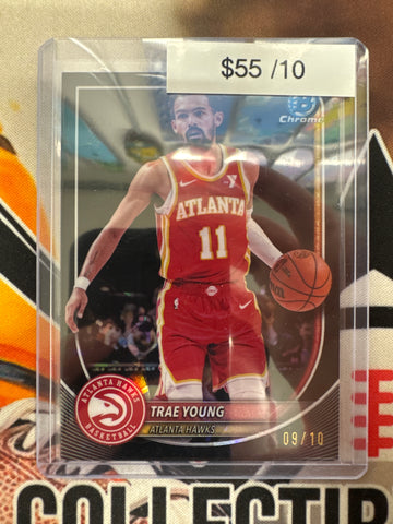 2025-26 Topps Bowman Chrome Basketball Sapphire Trae Young Black Refractor /10