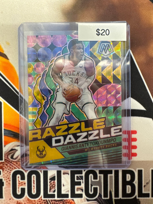 2023-24 Panini Mosaic NBA Giannis Antetokounmpo Razzle Dazzle SSP