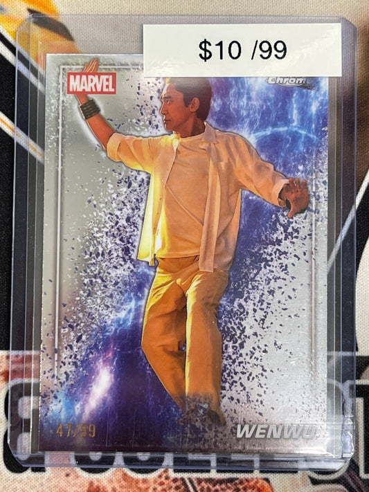 2025 Topps Chrome Marvel Studios Wenwu The Snap Variation /99