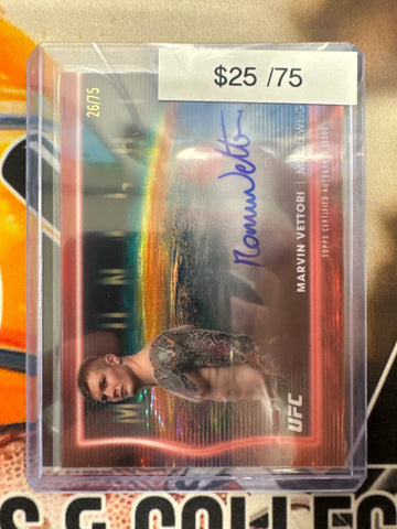 2025 Topps UFC Midnight Marvin Vettori Horizon Signatures /75
