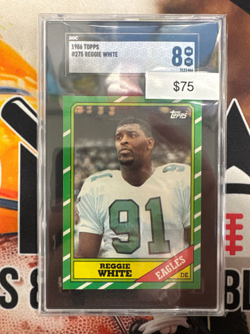 1986 Topps NFL Reggie White Second Year SGC 8