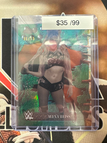 2025 Topps Chrome WWE Cactus Jack Alexa Bliss Green Refractor /99