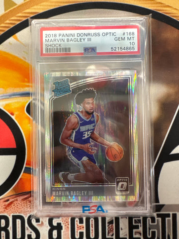 2018 Panini Donruss Optic NBA Marvin Bagley III Rated Rookie Shock PSA 10