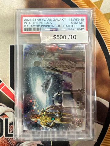 2025 Topps Star Wars Galaxy Into the Nebula Galactic Inspirations X-Fractor /10 PSA 10