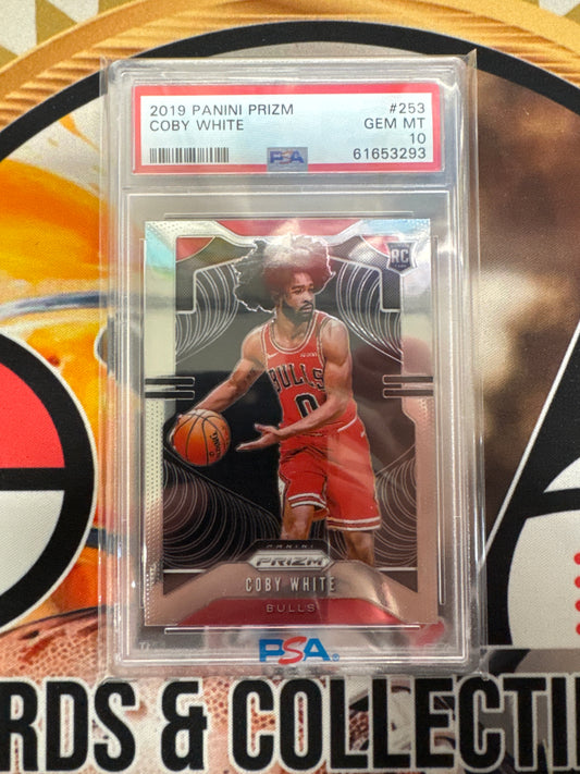 2019 Panini Prizm NBA Coby White Rookie PSA 10