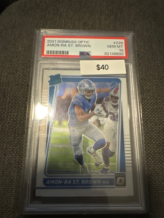 2021 Optic Ammon-Ra St. Brown PSA 10