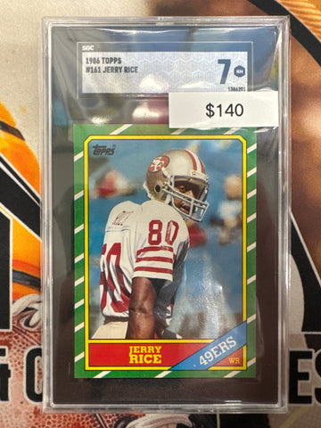 1986 Topps NFL Jerry Rice Second Year SGC 7