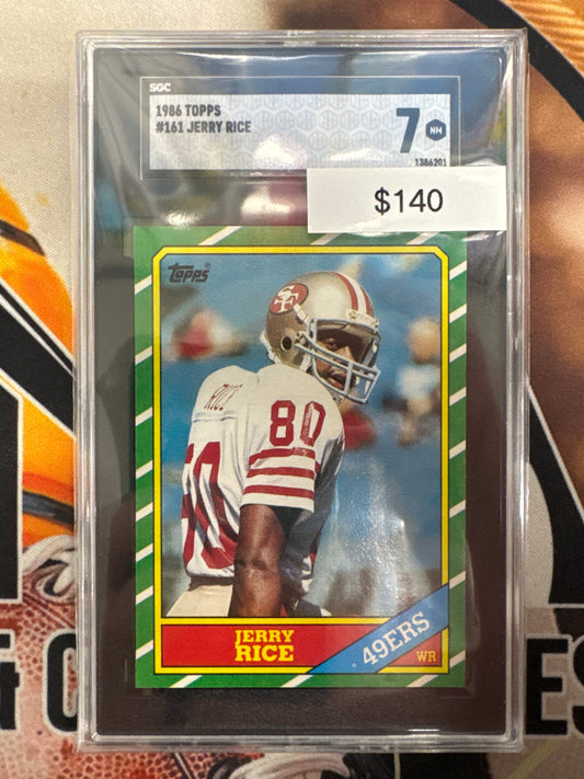 1986 Topps NFL Jerry Rice Second Year SGC 7