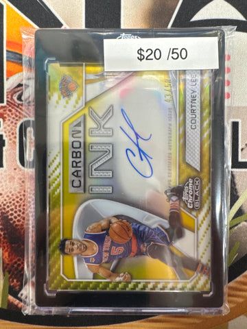 2025-26 Topps Chrome Black NBA Courtney Lee Carbon Ink Autograph Gold Refractor /50