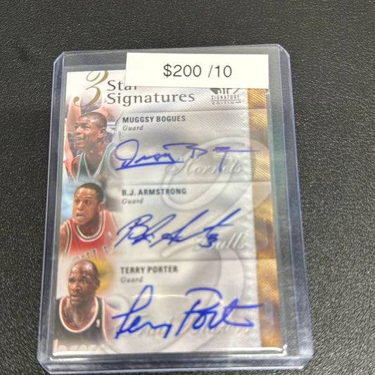 2009-10 SP signatures Mugsy Bogues BJ Armstrong Terry Porter /10