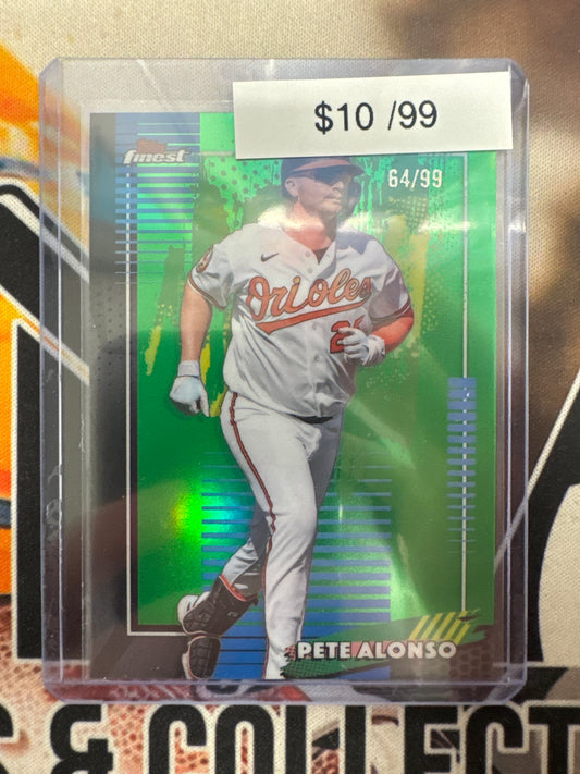 2026 Topps Finest MLB Pete Alonso Common Green Refractor /99