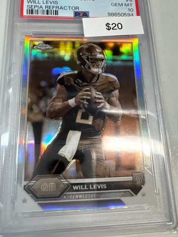 2023 Composite Will Levis Sepia Refractor PSA 10