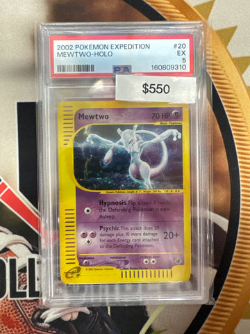 Pokemon Mewtwo 20/165 Expedition Holo PSA 5