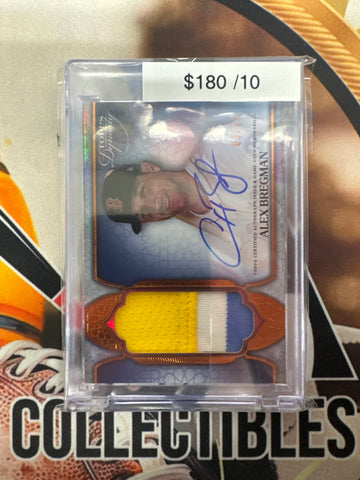 2025 Topps Dynasty MLB Alex Bregman Dynastic Deed Goes “Yahd” Twice For Boston Patch Autograph /10