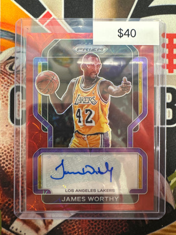 2021-22 Panini Prizm NBA James Worthy Autograph Red Choice Prizm