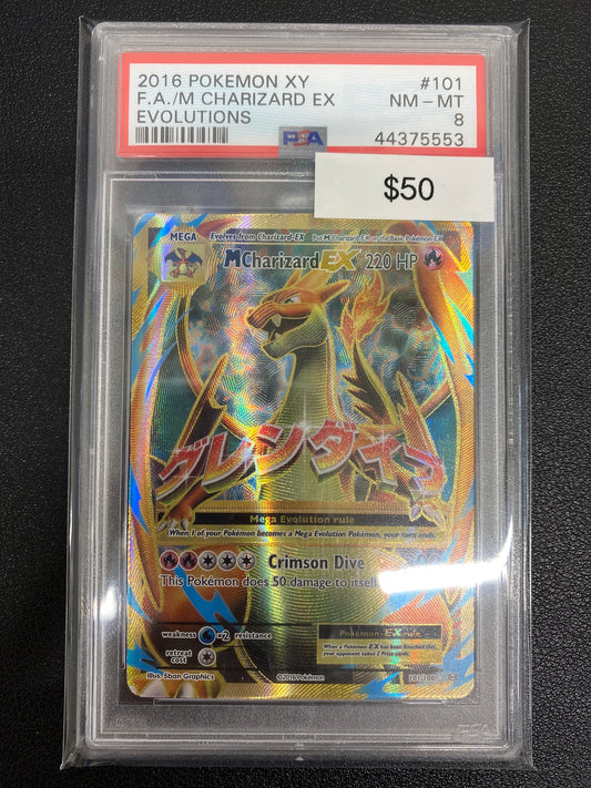 Pokémon Evolutions M Charizard EX Full Art PSA 8