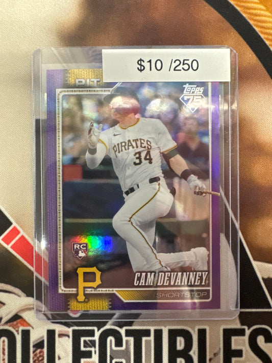 2026 Topps Seres 1 MLB Cam Devanney Rookie Purple Refractor /250