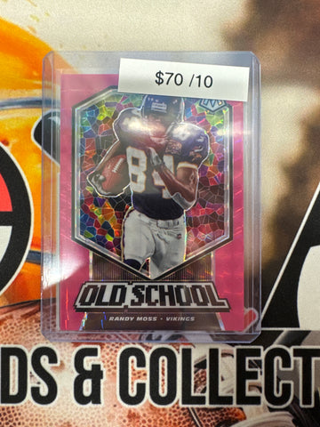 2020 Panini Mosaic NFL Randy Moss Old School Pink Mosaic /10