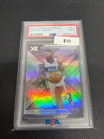 2019 Panini Chronicles NBA Zion Williamson Rookie XR PSA 9