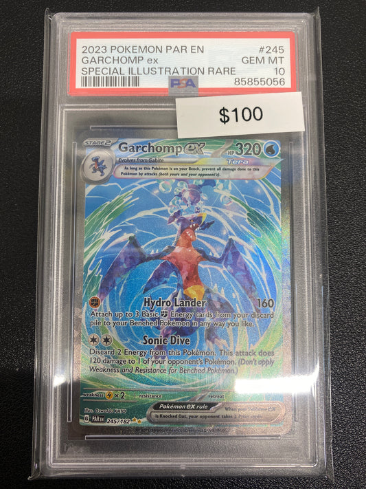 Pokémon Garchomp ex Special Illustration Rare Paradox Rift 245/182 PSA 10