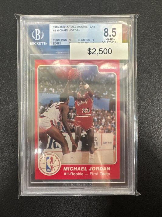 1985-86 Star All-Rookie Team Michael Jordan Rookie BGS 8.5