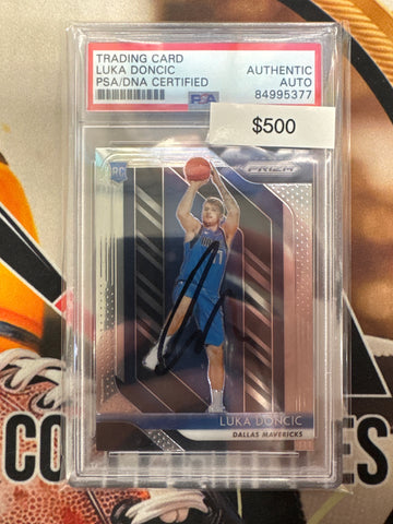 2018-19 Panini Prizm Luka Doncic Rookie Trading Card PSA/DNA Authentic Auto