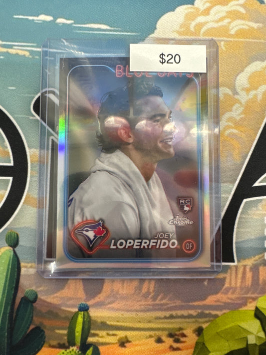 2024 Topps Chrome Update Series Joey Loperfido Rookie Variation Refractor
