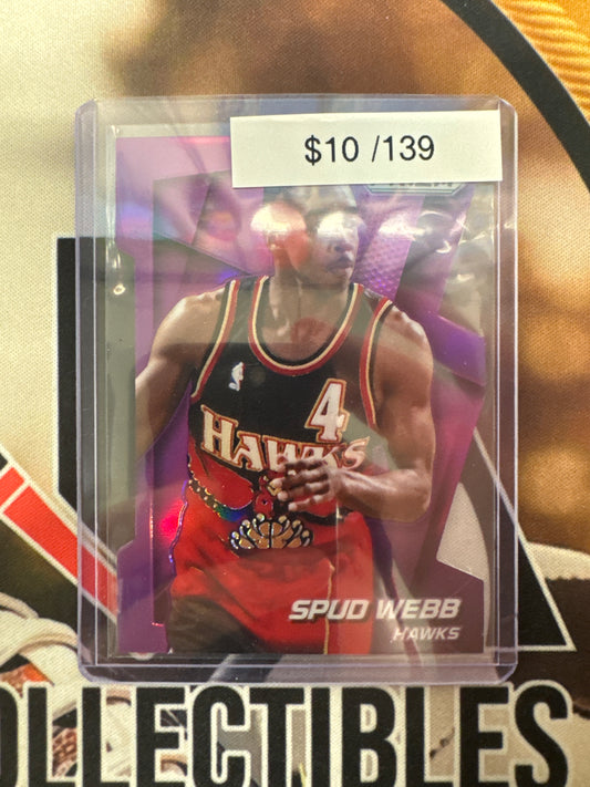 2014-15 Panini Prizm NBA Spud Webb Purple Prizm Die-Cut /139