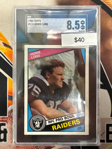 1984 Topps NFL Howie Long AFC Pro Bowl SGC 8.5