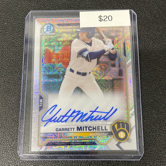 2021 MLB Garrett Mitchell Bowman Chrome Mojo Auto