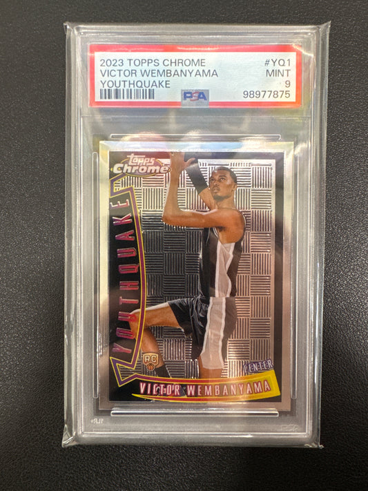 2023 Topps Chrome NBA Victor Wembanyama Rookie Youthquake PSA 9